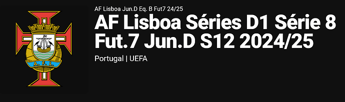'AF Lisboa Séries D1 Série 8 Fut.7 Jun.D S12 2024_25 - Jogos, Classificações e Estatísticas - Portu_' - www.zerozero.pt