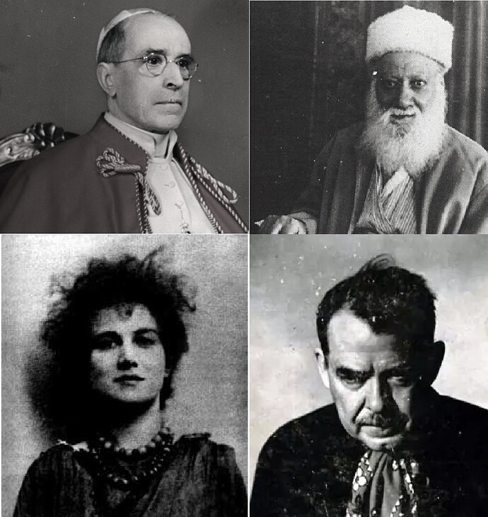 Pio XII, Yehuda Fetaya, Dion Fortune e William Seabrook