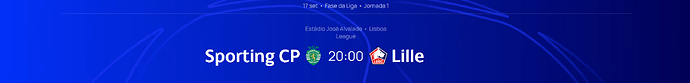 UEFA Champions League 24-25 - 1.ª Jornada - Sporting CP - Lille OSC