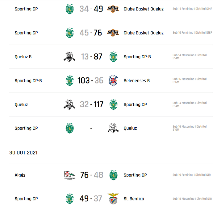 Basquetebol 30 e 31Out