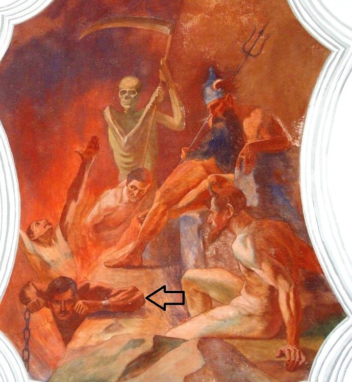 Pintura no tecto da Capela de Nossa Senhora da Assunção, Oskar Tytlik, 1947, Mitterteich (Alemanha)