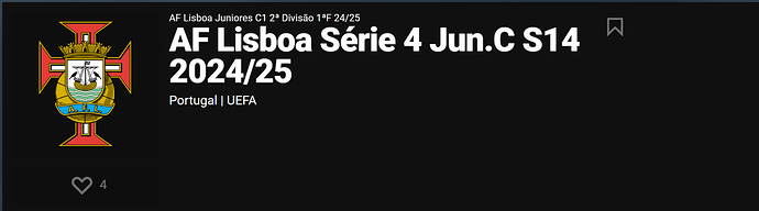 AF Lisboa Série 4 Jun.C S14 2024_25 - Jogos, Classificações e Estatís_ - www.zerozero.pt