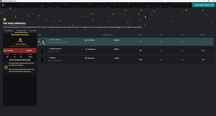 transfers out