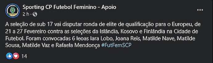 2024.02.15 Sporting CP - Futebol Feminino Apoio